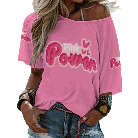 Women’s Off the Shoulder Half-Sleeve T-shirt