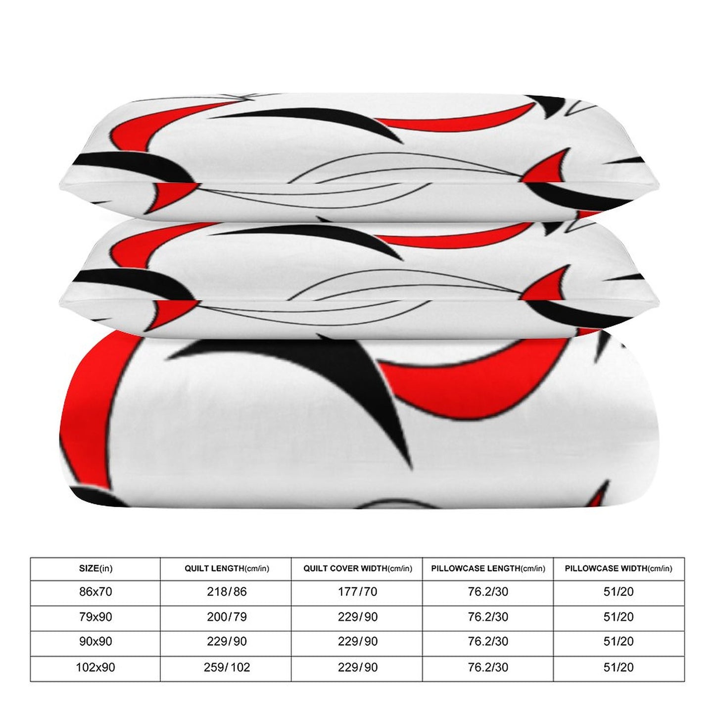 3-Piece Bedding Set-102"x90"/ 259x229cm