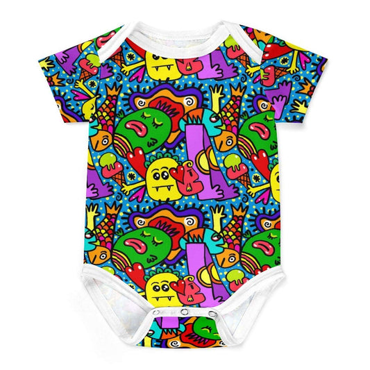 220gsm Faux Cotton Short Sleeve Baby Romper