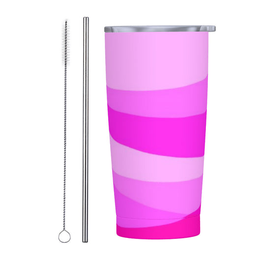 Pink 20oz Stainless Steel Straw Lid mug