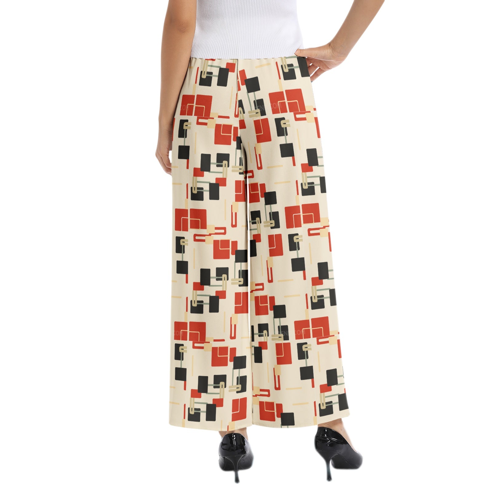 Elastic Waist Wide Leg Pant PODSAVVY LIVING