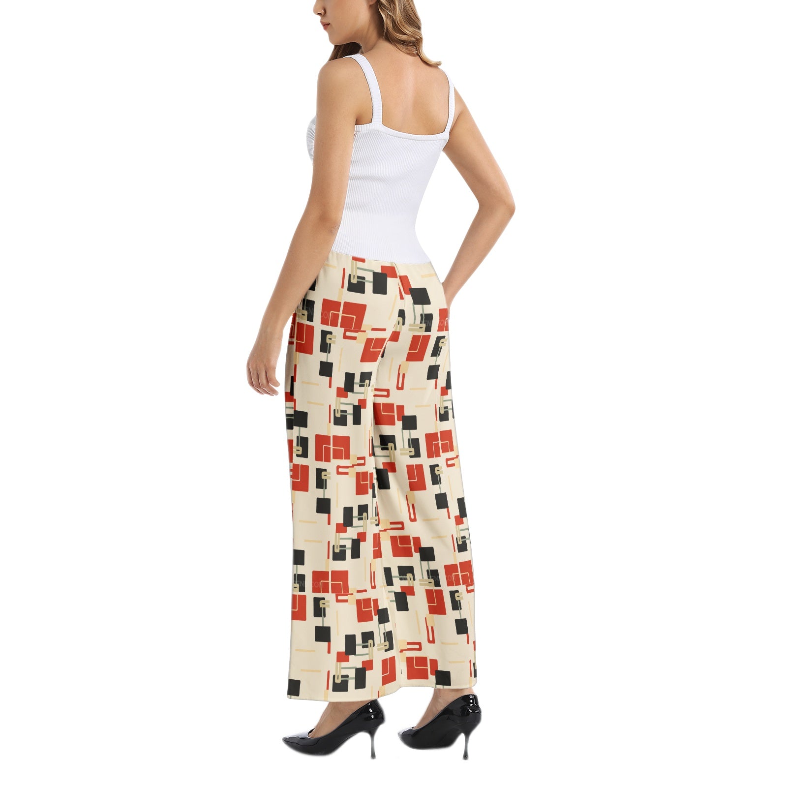 Elastic Waist Wide Leg Pant PODSAVVY LIVING